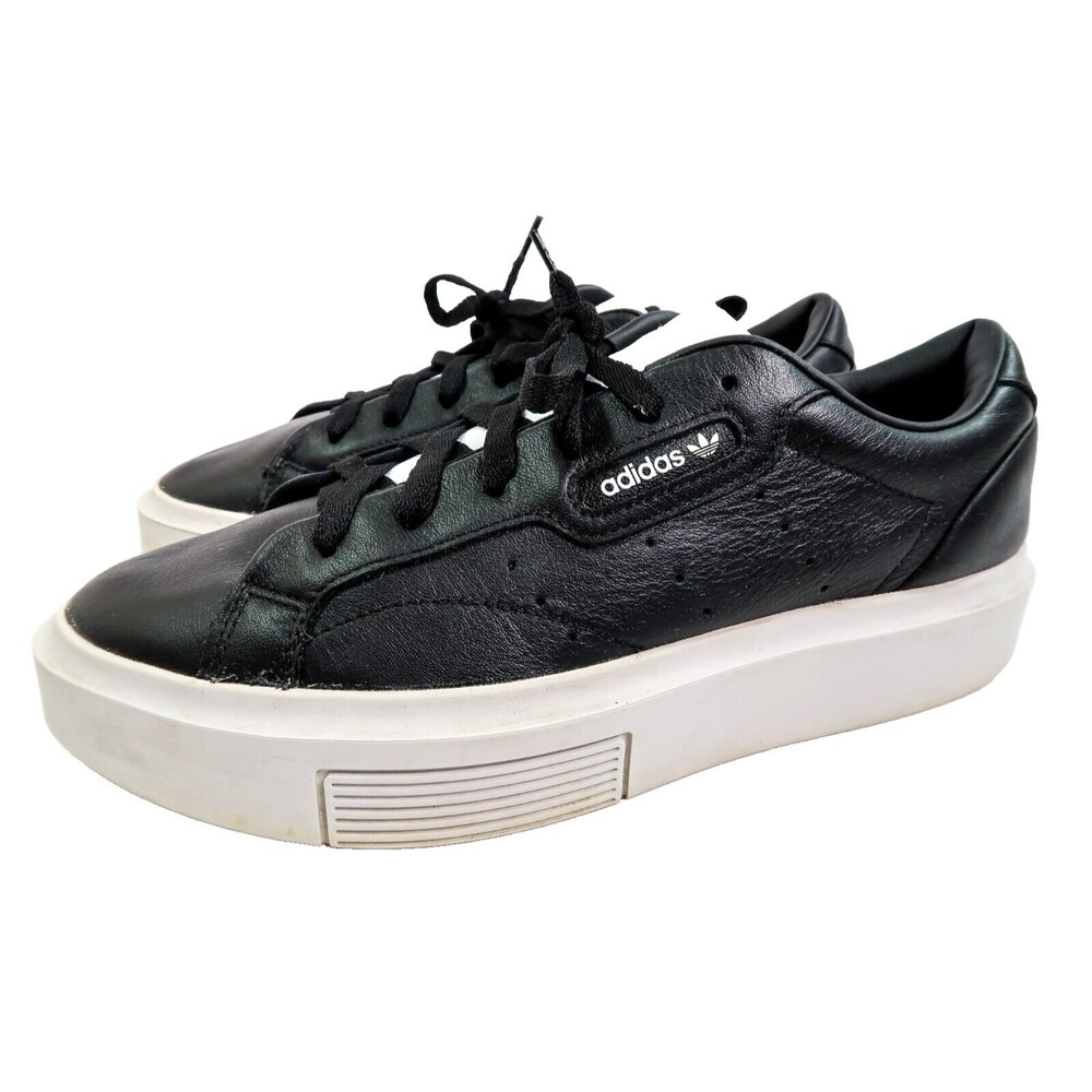 Adidas Sleek Super Chunky Sole Women's Size 10 Lace Up Low Top White Black